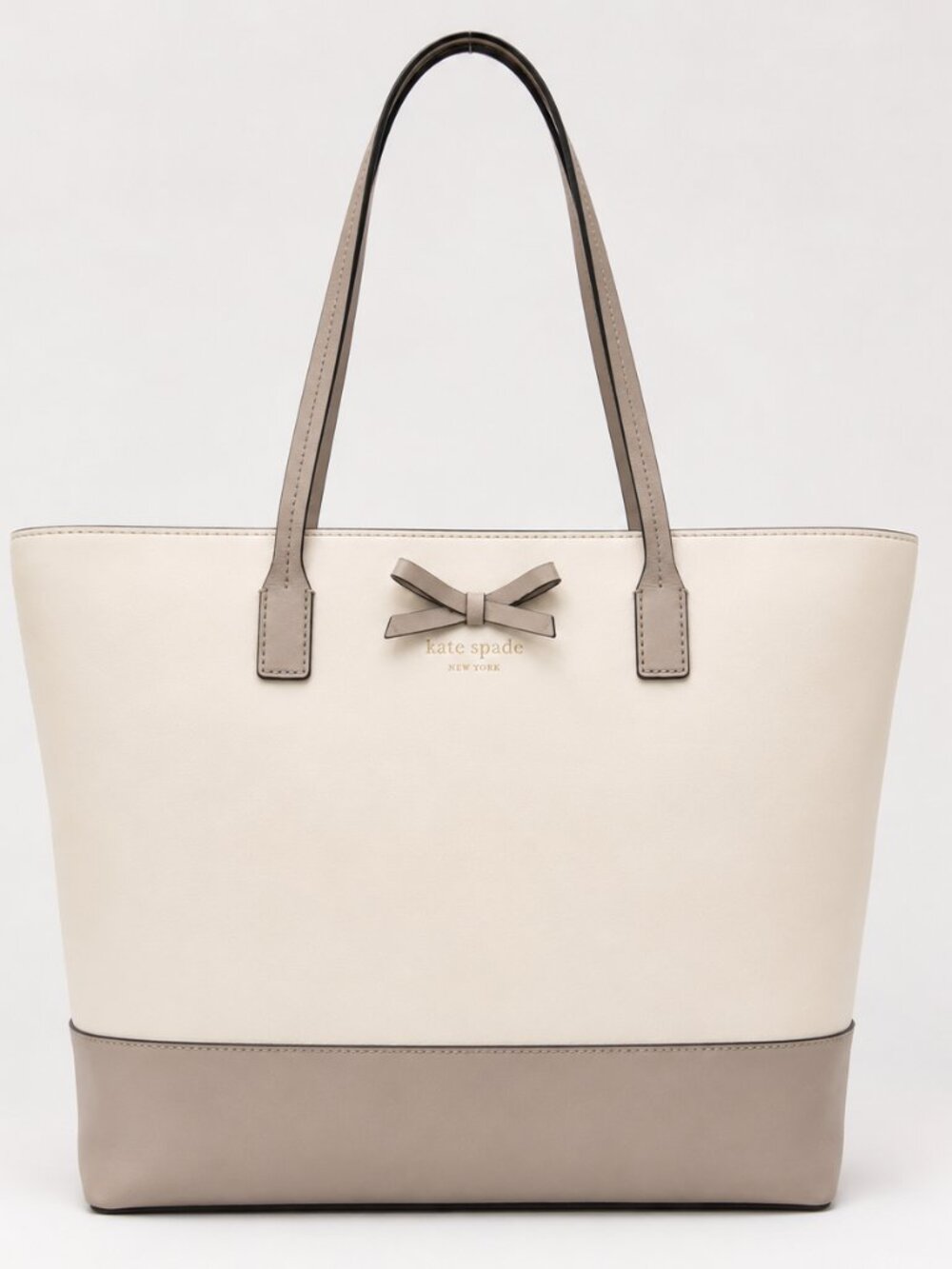 Kate Spade New York Cedar Street Harmony Tote Cream Beige Taupe Bow Purse